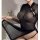 Sexy high-slit mesh sheer nightwear bodysuit featuring chinese cheongsam design elements, perfect for women seeking elegant y...