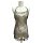 Sexy backless sheer lace babydoll featuring gold foil crane embroidery, tassel-trimmed straps, and elegant design.