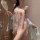 Chinese-inspired sheer hanfu-style bustier dress with delicate fabric and elegant design, perfect for women seeking sensual y...