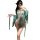 Chinese-inspired sensual lingerie set featuring sheer hanfu-style bustier dress with flowing sleeves, perfect for women seeki...