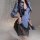 Vintage-style sheer hanfu belly dance set featuring a blue embroidered bodice ensemble, perfect for women seeking elegant tra...