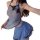 Chinese-inspired sheer hanfu belly dance set featuring vintage-style lingerie bodice ensemble for women.