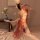 Elegant chinese-inspired sheer lingerie set featuring embroidered hanfu-style bedwear, no-remove silk-drape bodysuit, and dou...