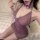 Purple sheer qipao lingerie dress with floral embroidery, bodycon fit, and seductive chinese-style design for intimate wear.
