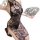 Sexy sheer high-slit ink-wash print qipao dress with adjustable ties, elegant design, perfect for evening wear.