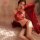 Elegant red silk chinese-style lingerie set featuring halter top and matching bottoms, perfect for romantic bedroom wear. plu...