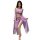 A woman models a purple chinese-style sexy lingerie set featuring a halter top and flowing skirt, perfect for belly dance cos...