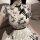 A stylish white dress featuring a bamboo print, perfect for live streaming and photoshoots. its inspired by traditional chine...