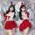 Sexy naughty christmas bunny costume for women, perfect for new year eve outfits and cosplay ensembles, features fluffy red b...