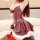 Sexy christmas bunny girl bodysuit with open-crotch design, perfect for anime role play and cosplay events.