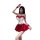Sexy christmas bunny girl costume featuring a festive red and white design with removable pads for holiday role play, perfect...