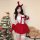 Sexy christmas cosplay costume lingerie velvet nightgown set - perfect for new year eve role play sleepwear