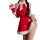 Sexy christmas cosplay lingerie set featuring velvet nightgown with festive snowflake designs and fluffy white trimmings, per...