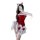 Sexy christmas deer lace lingerie set featuring festive red dress with white lace trimmings, perfect holiday outfit.