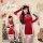 Sexy velvet holiday costume for women, elegant santa-themed outfit & stage wear, christmas lingerie set, red velvet dress wit...