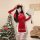 Sexy velvet holiday costume for women, elegant santa-themed outfit & stage wear