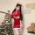 Sexy velvet holiday costume for women, elegant santa-themed outfit & stage wear