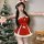 Sexy christmas bunny costume with red bikini top and white trim, perfect for new year parties, cosplay, and naughty holiday w...