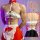 Sexy christmas maid costume set featuring a red and white uniform with ruffled details, perfect for festive holiday celebrati...