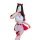 Woman in red and white christmas naughty lingerie set with cat ears, bow accents, and thigh-high stockings for romantic holid...