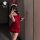 Sexy red sequined dress with bunny ears, perfect for christmas party costumes and new years eve outfits.