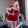 Sexy christmas reindeer costume set featuring fuzzy holiday attire perfect for new year & christmas parties.