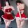 Sexy christmas reindeer costume set featuring fuzzy holiday lingerie with reindeer antlers and festive details, perfect for n...