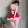Sexy christmas reindeer costume set featuring fuzzy holiday lingerie, perfect for new year & christmas parties.