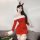 Sexy slim-fit christmas reindeer-themed role play lingerie set, perfect holiday costume for women.