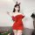 Sexy slim-fit christmas reindeer role play lingerie set for women, festive holiday costume with reindeer headband and white f...