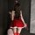 Sexy christmas-themed dress with deep v-neck and backless design, perfect for new year eve and holiday celebrations.