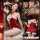Sexy christmas red lingerie set with naughty costume for role play, perfect holiday outfit