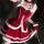 Sexy christmas wrap dress with white fur trim, naughty bunny costume for women, holiday party outfit, -style festive mini dr...