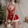Sexy christmas-themed velvet lingerie set with festive design, perfect for new year eve celebrations and holiday cosplay even...
