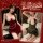 Woman modeling red and green christmas velvet lace sleep dresses with pearl details, deep v neck, retro erotic nightwear for ...