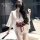 Churui vintage chinese lingerie set - hanfu-inspired sheer palace-style costume with detachable train
