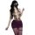 Chu rui womens seductive ol secretary bodycon dress - deep v-neck lace-up boudoir outfit with thigh-high stockings and garter...