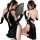 Elegant black velvet classic chinese-inspired lingerie set featuring intricate lace details and a qipao design, perfect for s...
