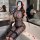Classic seductive lace cheongsam lingerie set - sheer transparent floral erotic outfit for women, featuring sheer lace design...