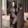 Classic seductive lace cheongsam lingerie set - sheer transparent floral erotic outfit for women, featuring elegant sheer fab...