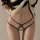 Sexy genuine cloud lace thong panty with open-crotch design, delightful sheer texture, no-remove lingerie for womens temptati...