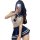 College-themed lingerie set featuring a sailor-style top with cutouts and a matching skirt, perfect for role play outfits.
