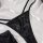Black lace lingerie set with delicate floral patterns, featuring a bra and matching panties, ideal for cosplay or intimate we...