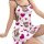 Stylish sleeveless cotton nightgown featuring cow print and heart patterns, perfect for summer sleepwear. trendy shein-inspir...