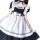 Custom maid costume cosplay dress featuring cute japanese lolita design with black and white colors, perfect for womens serva...