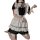 Cute japanese maid cosplay dress featuring a charming lolita design with ruffled sleeves and skirt, perfect for anime enthusi...