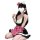 Cute kitty lingerie set featuring a maid costume with cat ears, perfect for cosplay, live streaming, and role play outfits.
