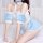 Cute lingerie set for women - pure & tempting maid costume with lace trim, sweet cosplay outfit featuring ruffled sleeves and...