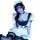 Cute maid cosplay dress featuring a charming black and white design, perfect for japanese lolita style with elegant details a...