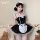 Cute maid costume with black and white design, featuring lace details and a playful apron, perfect for women seeking a sexy y...
